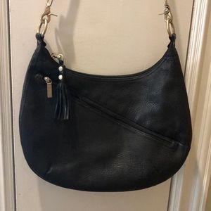 Black leather Crossbody bag by Hobo International